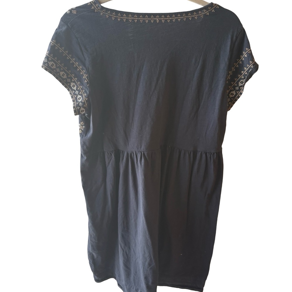 Garnet Hill Organic-Cotton Embroidered Knit Dress 12 - Picture 5 of 6
